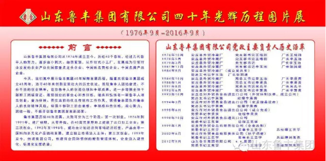 山东鲁丰集团有限公司四十年光辉历程图片展